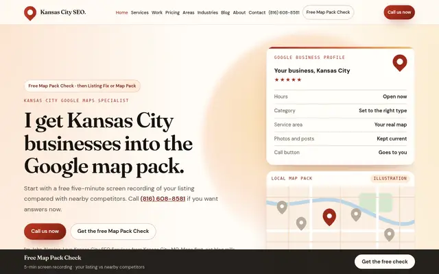 Homepage of Kansas City SEO Services